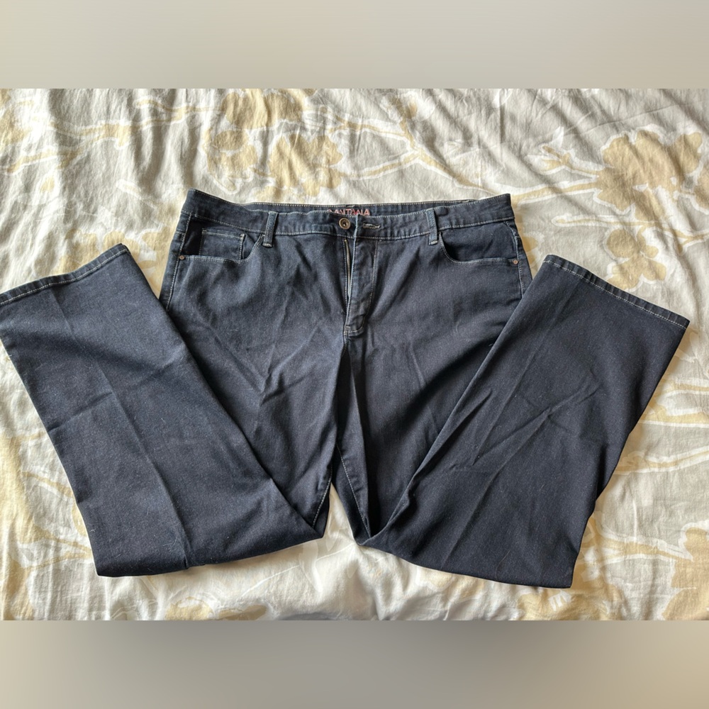 Santana. Jeans. Denim. 18 x 30. Stretch. Straight leg. Dark wash.